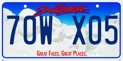 SD license plate 70WX05