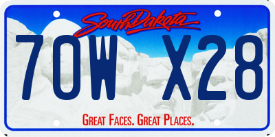 SD license plate 70WX28