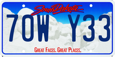 SD license plate 70WY33