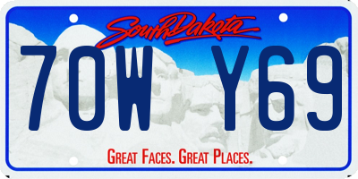 SD license plate 70WY69