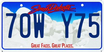 SD license plate 70WY75