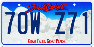SD license plate 70WZ71