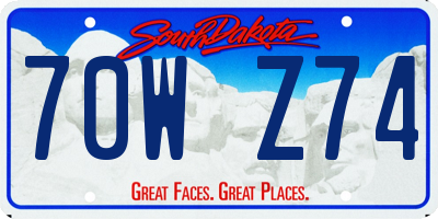 SD license plate 70WZ74