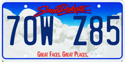 SD license plate 70WZ85