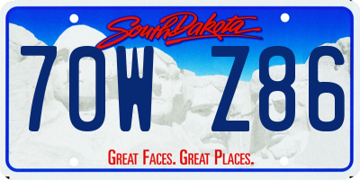 SD license plate 70WZ86