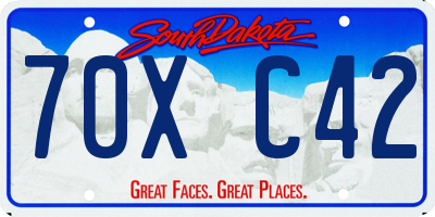 SD license plate 70XC42