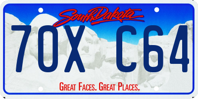 SD license plate 70XC64