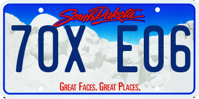 SD license plate 70XE06