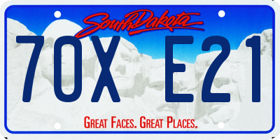 SD license plate 70XE21