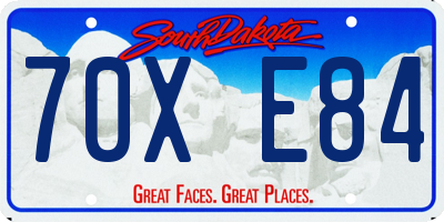 SD license plate 70XE84