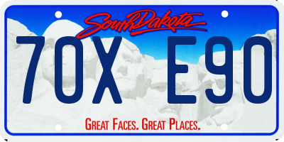 SD license plate 70XE90