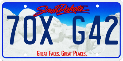 SD license plate 70XG42