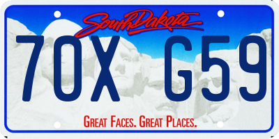 SD license plate 70XG59
