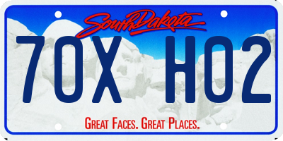 SD license plate 70XH02