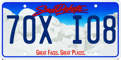 SD license plate 70XI08