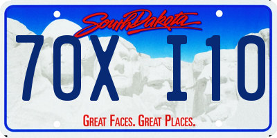 SD license plate 70XI10