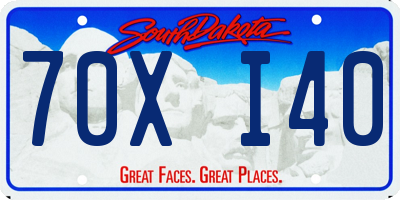 SD license plate 70XI40