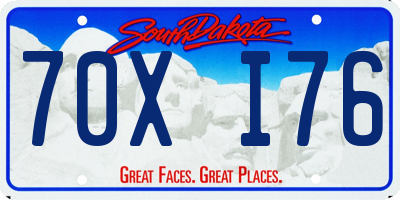 SD license plate 70XI76