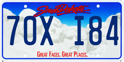 SD license plate 70XI84