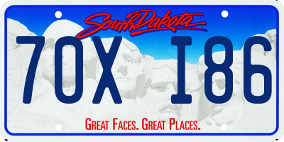SD license plate 70XI86