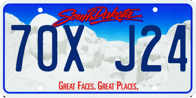 SD license plate 70XJ24