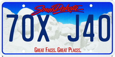 SD license plate 70XJ40
