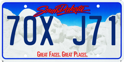 SD license plate 70XJ71