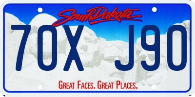 SD license plate 70XJ90