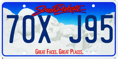 SD license plate 70XJ95
