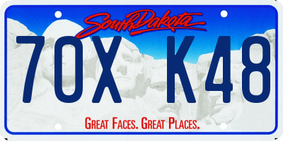 SD license plate 70XK48