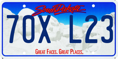 SD license plate 70XL23