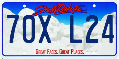 SD license plate 70XL24