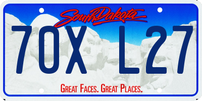 SD license plate 70XL27