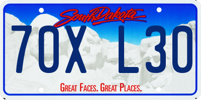 SD license plate 70XL30