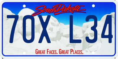 SD license plate 70XL34