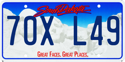 SD license plate 70XL49