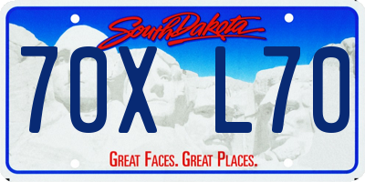 SD license plate 70XL70