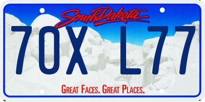SD license plate 70XL77