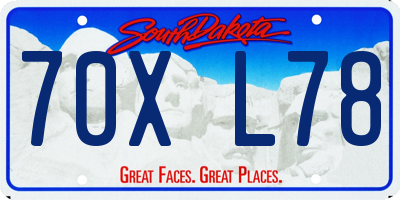 SD license plate 70XL78