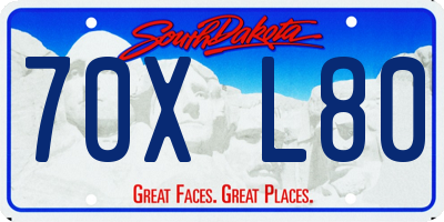 SD license plate 70XL80