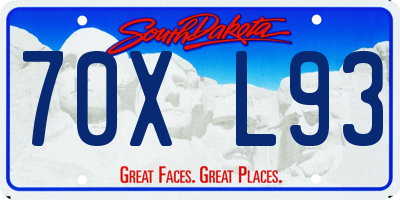 SD license plate 70XL93