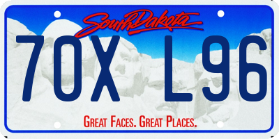 SD license plate 70XL96