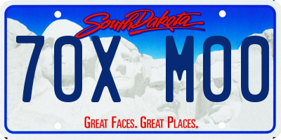 SD license plate 70XM00