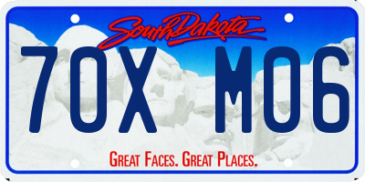 SD license plate 70XM06