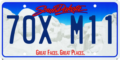 SD license plate 70XM11