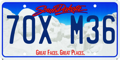 SD license plate 70XM36