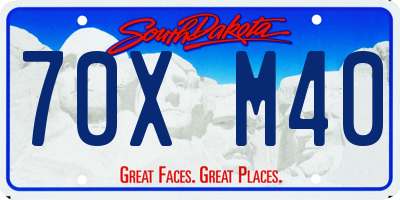 SD license plate 70XM40