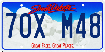 SD license plate 70XM48
