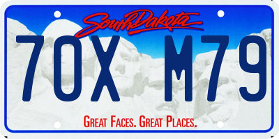 SD license plate 70XM79