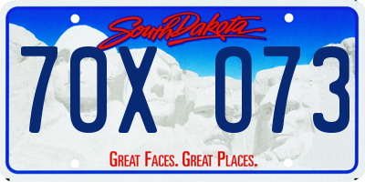SD license plate 70XO73